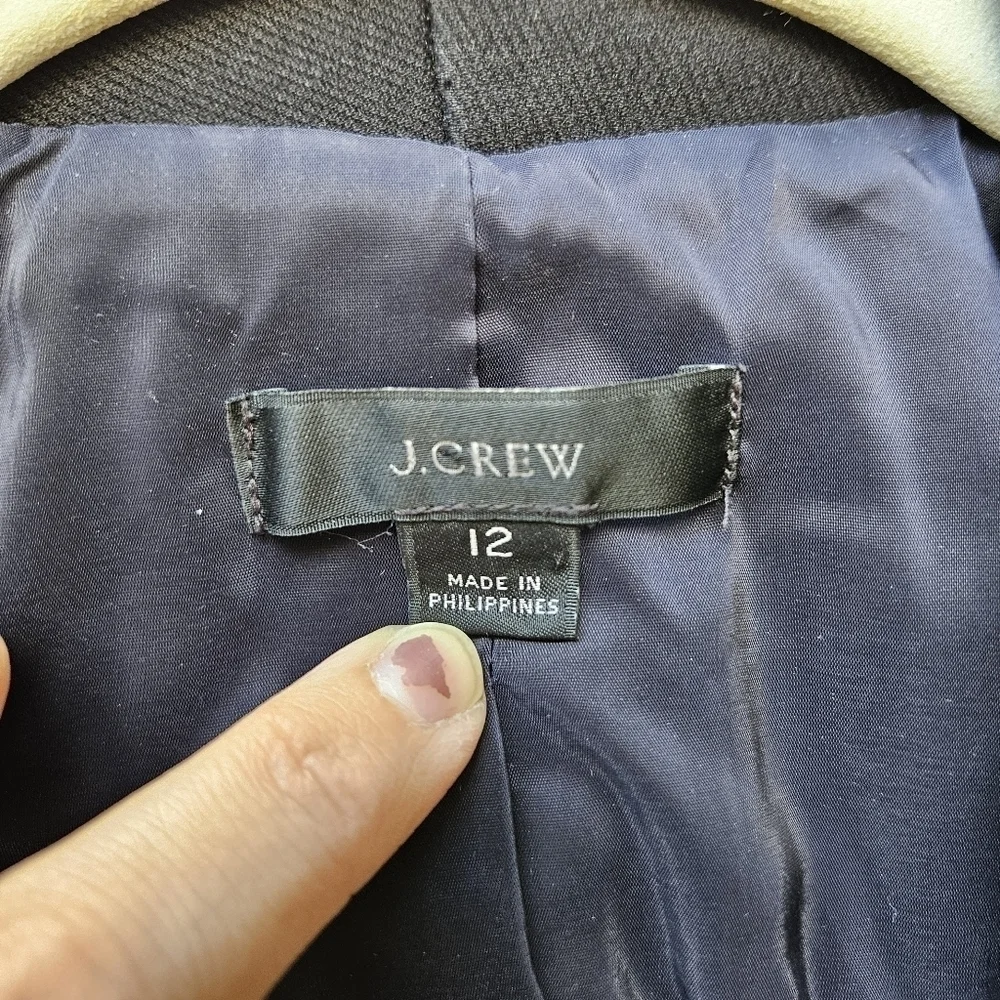 J. Crew black Going Out Blazer in stretch twill size 12